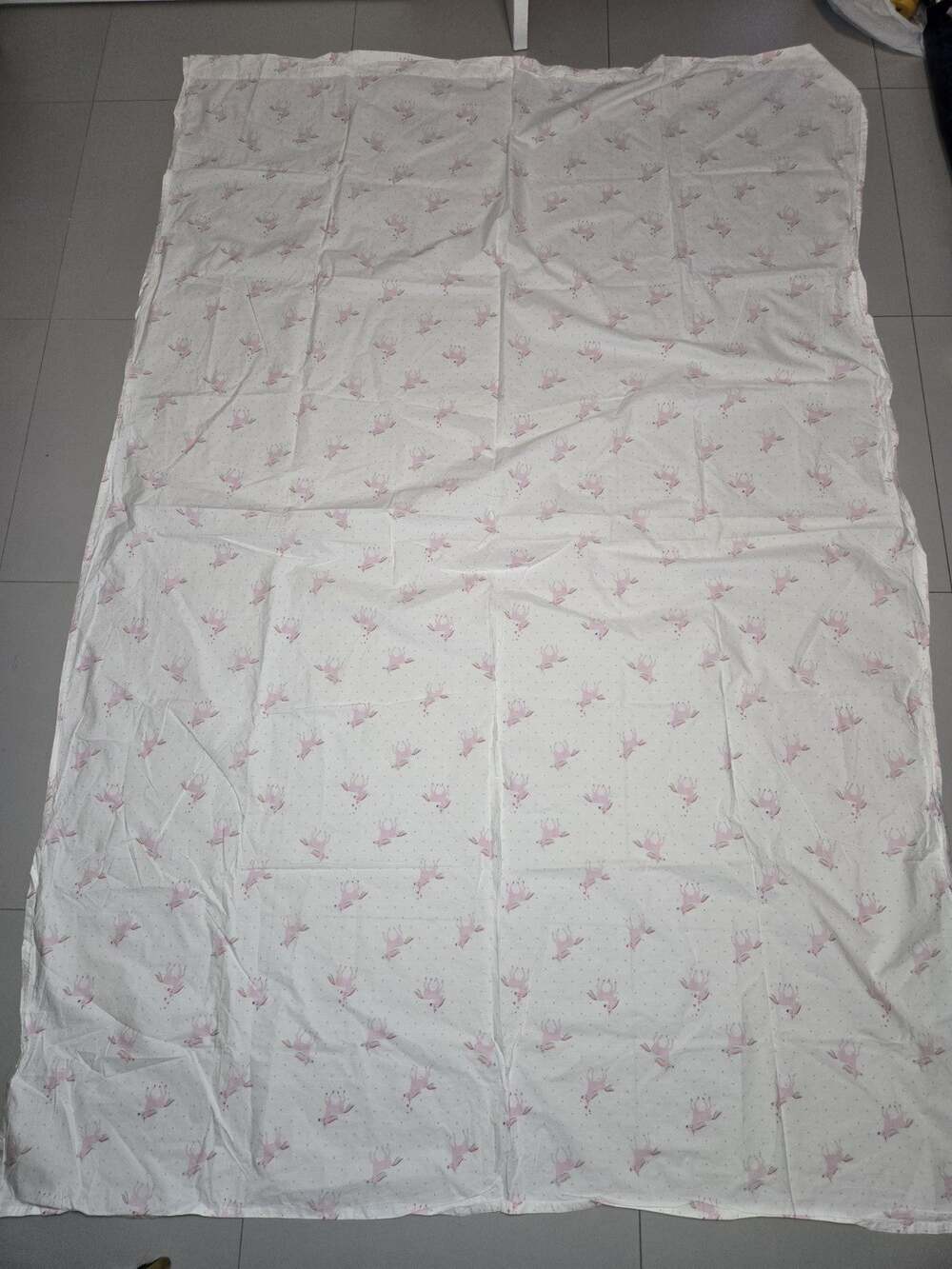 Pottery Barn Kids Twin Unicorn Rainbow Fitted Sheet Pink Organic Cotton